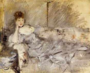 Berthe Morisot : Young Woman in Grey Reclining